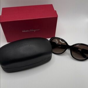 Salvatore Ferragamo Black Frame Sunglasses